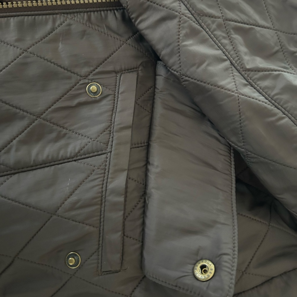BROWN Barbour Cavalry Quilted polar fleece lined jacket - Picture 8 of 11